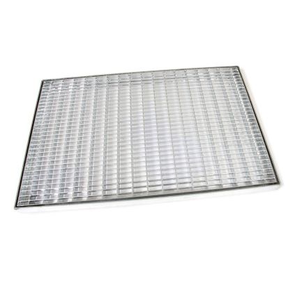 Kovová rohož Grid 40 x 60 x 3,3 cm, stříbrná