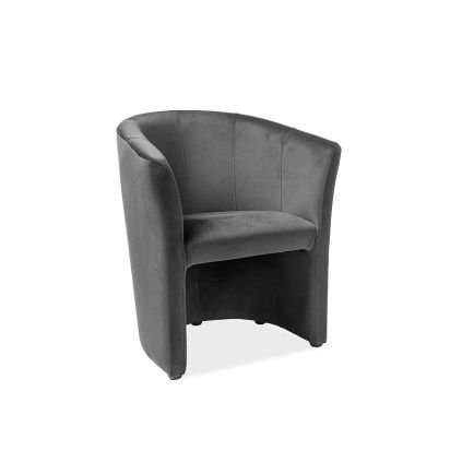 Křeslo Cuba Velvet, šedá