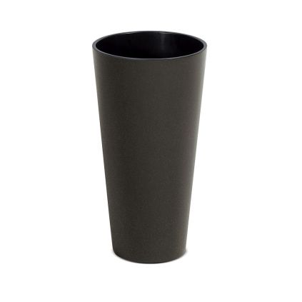 Květináč ECO WOOD, 20 cm, kulatý, tmavě hnědá