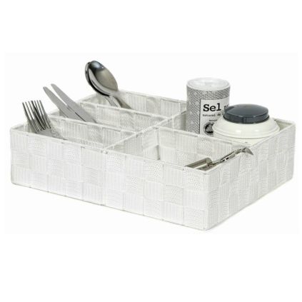 Organizér Compactor TEX 32 x 25 x 8 cm, 5 dílů, bílá