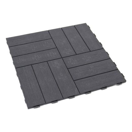 Plastová dlažba Linea Marte 56,3 x 56,3 x 1,3 cm, tmavě šedá