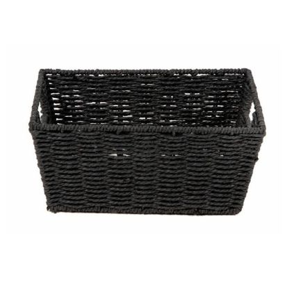 Pletený košík Compactor 31 x 24 x 14 cm, černá