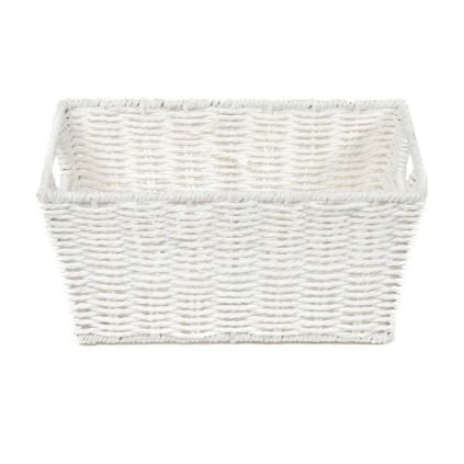 Pletený košík Compactor 31 x 24 x 14 cm, bílá