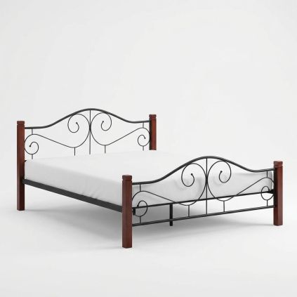 Postel Violetta 160 cm, třešeň / černá