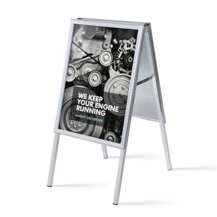 Reklamní áčko 500 x 700 mm, ostrý roh, profil 32 mm, hliník