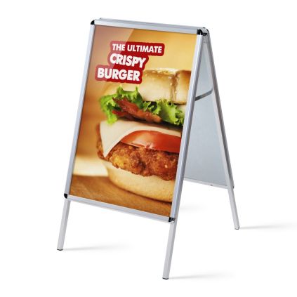 Reklamní áčko 700 x 1000 mm, oblý roh, profil 32 mm, hliník