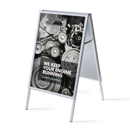 Reklamní áčko 700 x 1000 mm, ostrý roh, profil 32 mm, hliník