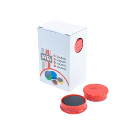 Sada magnetů 25 mm, 10 ks, červená