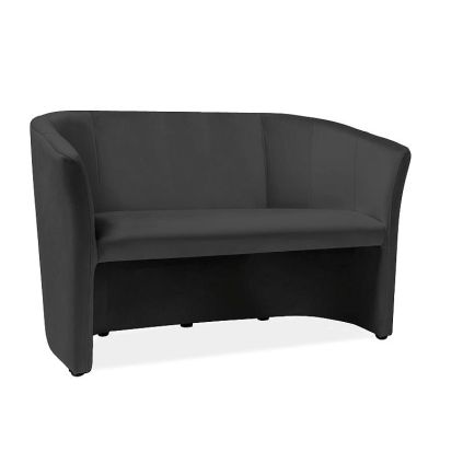 Pohovka Cuba Velvet, dvojsedák, černá (výprodej)
