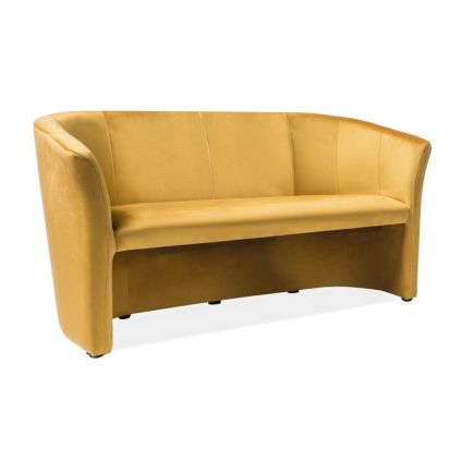 Pohovka Cuba Velvet, trojsedák, žlutá (výprodej)