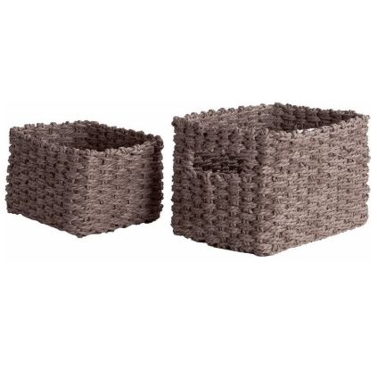 Set pletených košíků Compactor Lisou, 2 ks, šedá