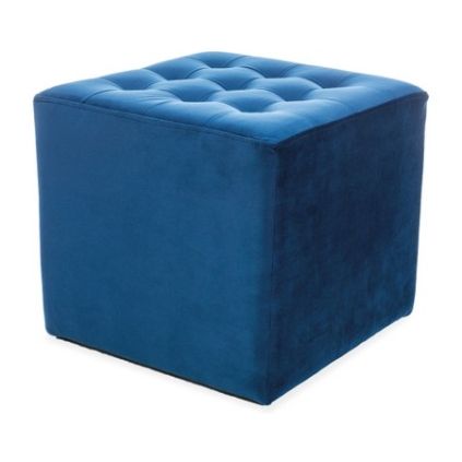 Taburet Lori Velvet, modrá