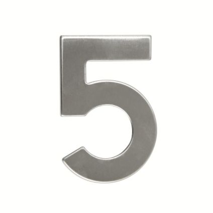 Domovní číslo "5", RN.95L, nerez