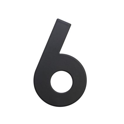 Domovní číslo "6", RN.75L, černá