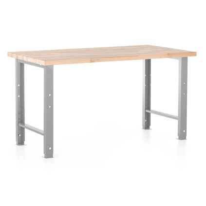 Výškově nastavitelný dílenský stůl Basic, 150 x 80 cm, šedá - ral 7038