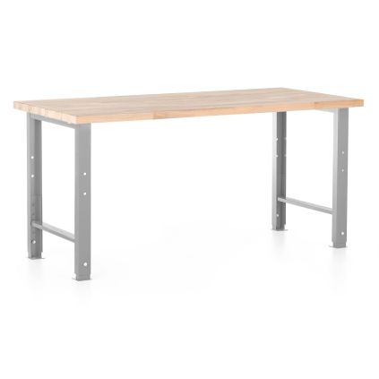 Výškově nastavitelný dílenský stůl Basic, 170 x 80 cm, šedá - ral 7038