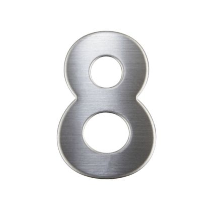 Domovní číslo "8", RN.75L, nerez