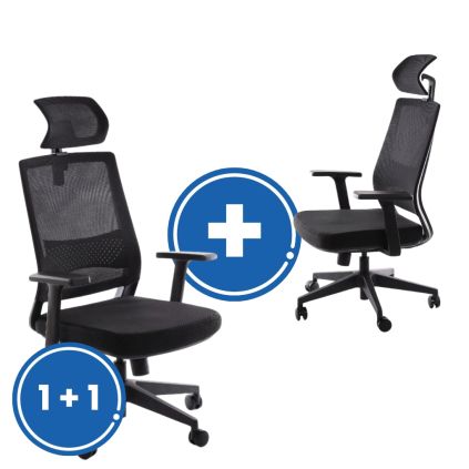 Kancelářská židle Falco 1 + 1 ZDARMA, černá