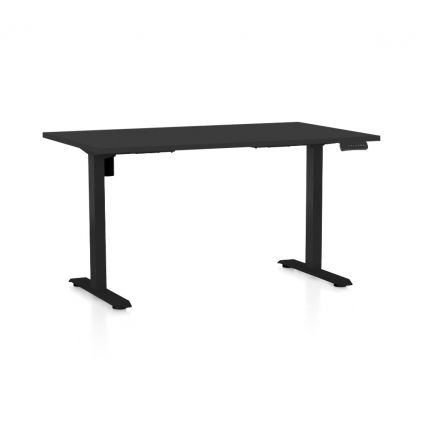 Výškově nastavitelný stůl OfficeTech B, 120 x 80 cm, černá podnož, černá