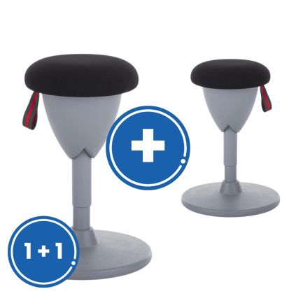 Balanční stolička Acorn 1 + 1 ZDARMA, černá / šedá