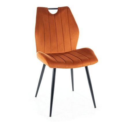 Jídelní židle Arco Velvet, oranžová / černá