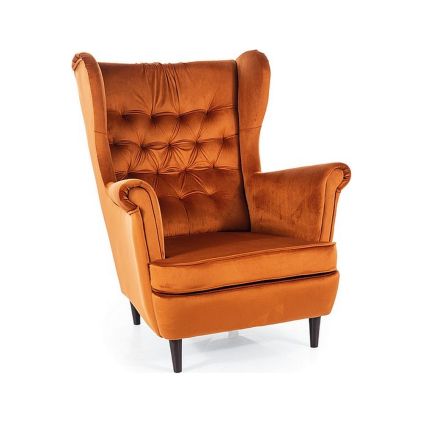 Křeslo Herry Velvet, oranžová / černá