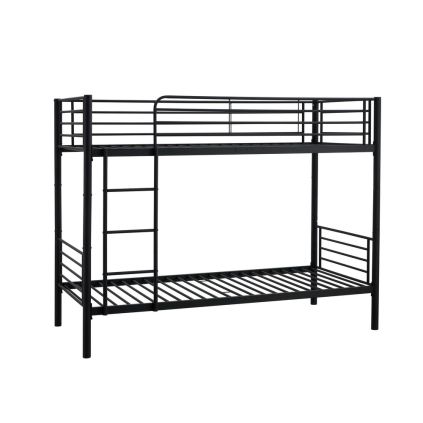 Postel Bunky 90 x 200 cm, patrová, černá