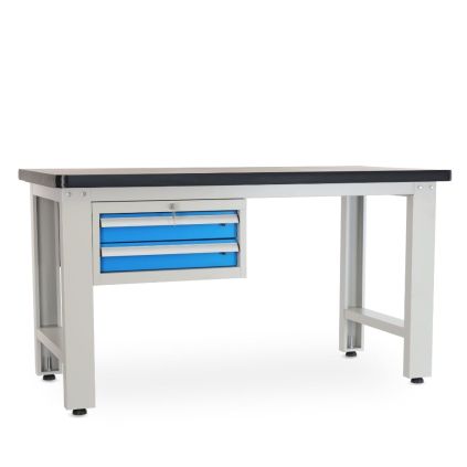 Dílenský stůl Solid MDF-20, 150 cm, závěsný box, černá