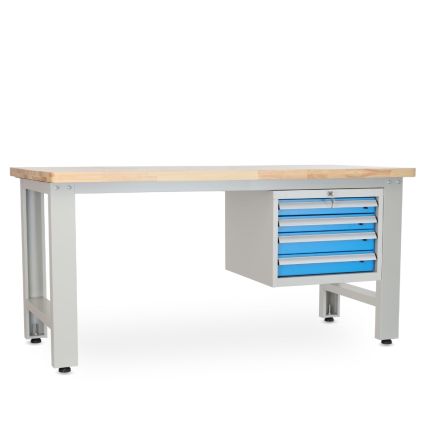 Dílenský stůl Solid OAK-04, 180 cm, závěsný box, dub
