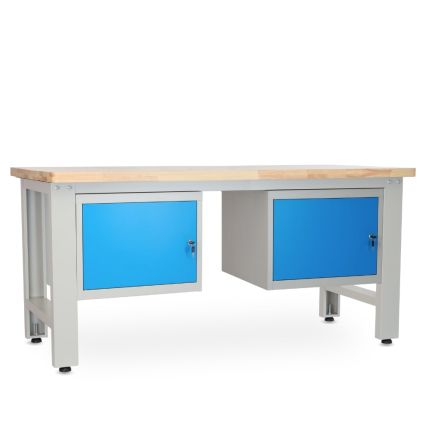 Dílenský stůl Solid OAK-11, 180 cm, 2 závěsné boxy, dub