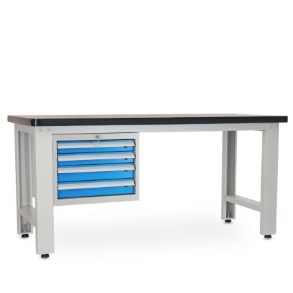 Dílenský stůl Solid MDF-40, 180 cm, závěsný box, černá