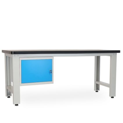 Dílenský stůl Solid MDF-10, 210 cm, závěsný box, černá