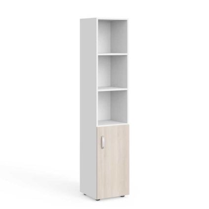 Vysoká skříň Manager 39,9 x 42,2 x 196,5 cm, pravá, akát světlý / bílá