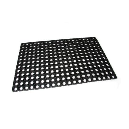 Gumová čisticí rohož Honeycomb 50 x 80 x 2,2 cm, černá