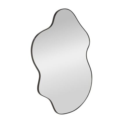 Nástěnné zrcadlo Wobble, stříbrná / černá