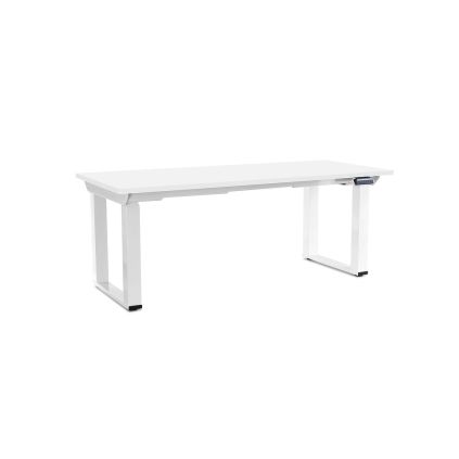 Výškově nastavitelný stůl OfficeTech Strong 180 x 80 cm, bílá podnož, bílá