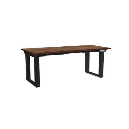 Výškově nastavitelný stůl OfficeTech Strong 180 x 80 cm, černá podnož, dub silverjack