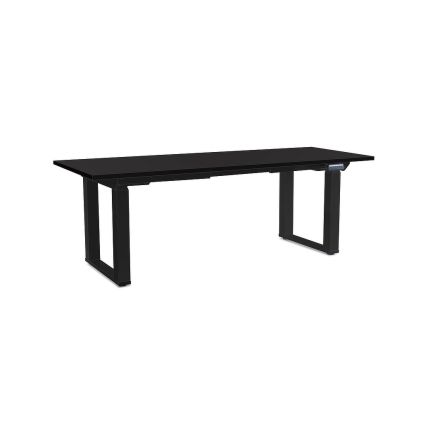 Výškově nastavitelný stůl OfficeTech Strong 200 x 80 cm, černá podnož, černá
