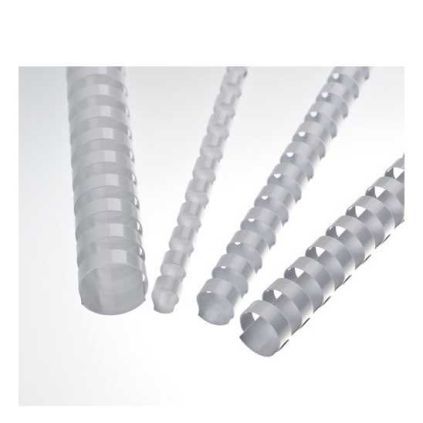 Plastové hřbety Eurosupplies 38 mm - 50 ks, bílá