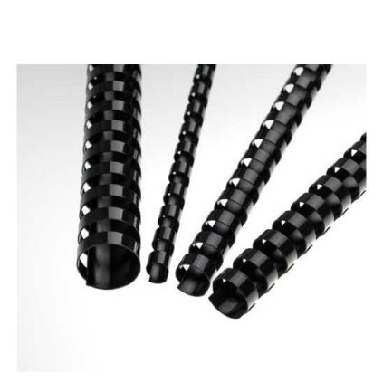 Plastové hřbety Eurosupplies 45 mm - 50 ks, černá
