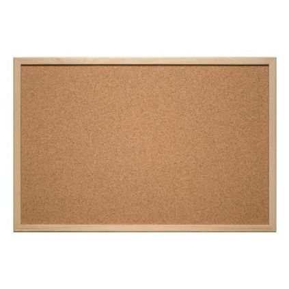 Korková tabule Eurosupplies 60 x 40 cm, hnědá
