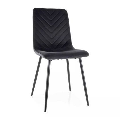 Jídelní židle Freville Velvet, černá