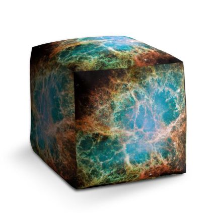 Taburet Cube vesmírná abstrakce, barevná