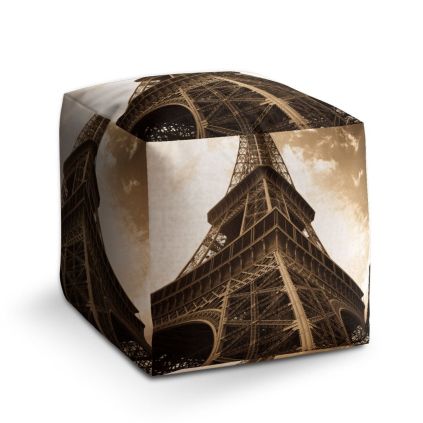 Taburet Cube Eiffel Tower 6, béžová