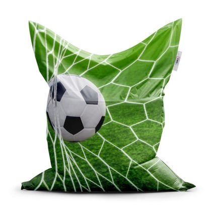Sedací vak Classic fotbalový míč v bráně, zelená