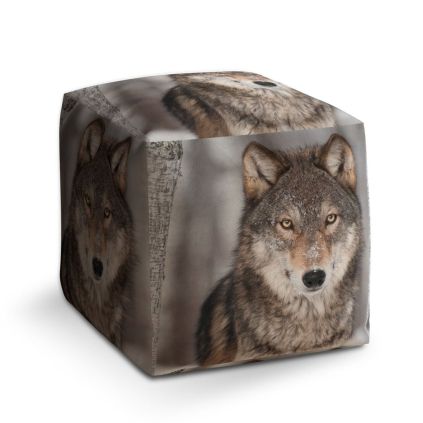 Taburet Cube vlk 2, šedá