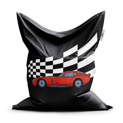 Sedací vak Classic závodní auto, černá / červená