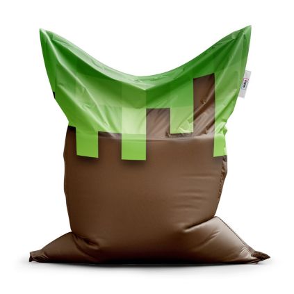 Sedací vak Classic Green Blocks 2 - dětský, hnědá / zelená