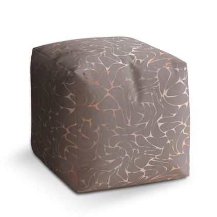 Taburet Cube béžové vzorce, šedá
