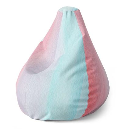 Sedací vak Pear cukrová vata , růžová / tyrkysová